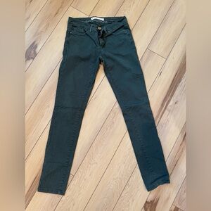 Women's Skinny Jeans in Dark Green